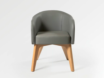 SALMA - Upholstered leather chair with armrests by Liqui Contracts - view 3
